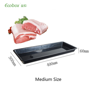 Ecobox FZ-0401C présentoir de viande en vrac en plastique plateaux frais pour supermarché
